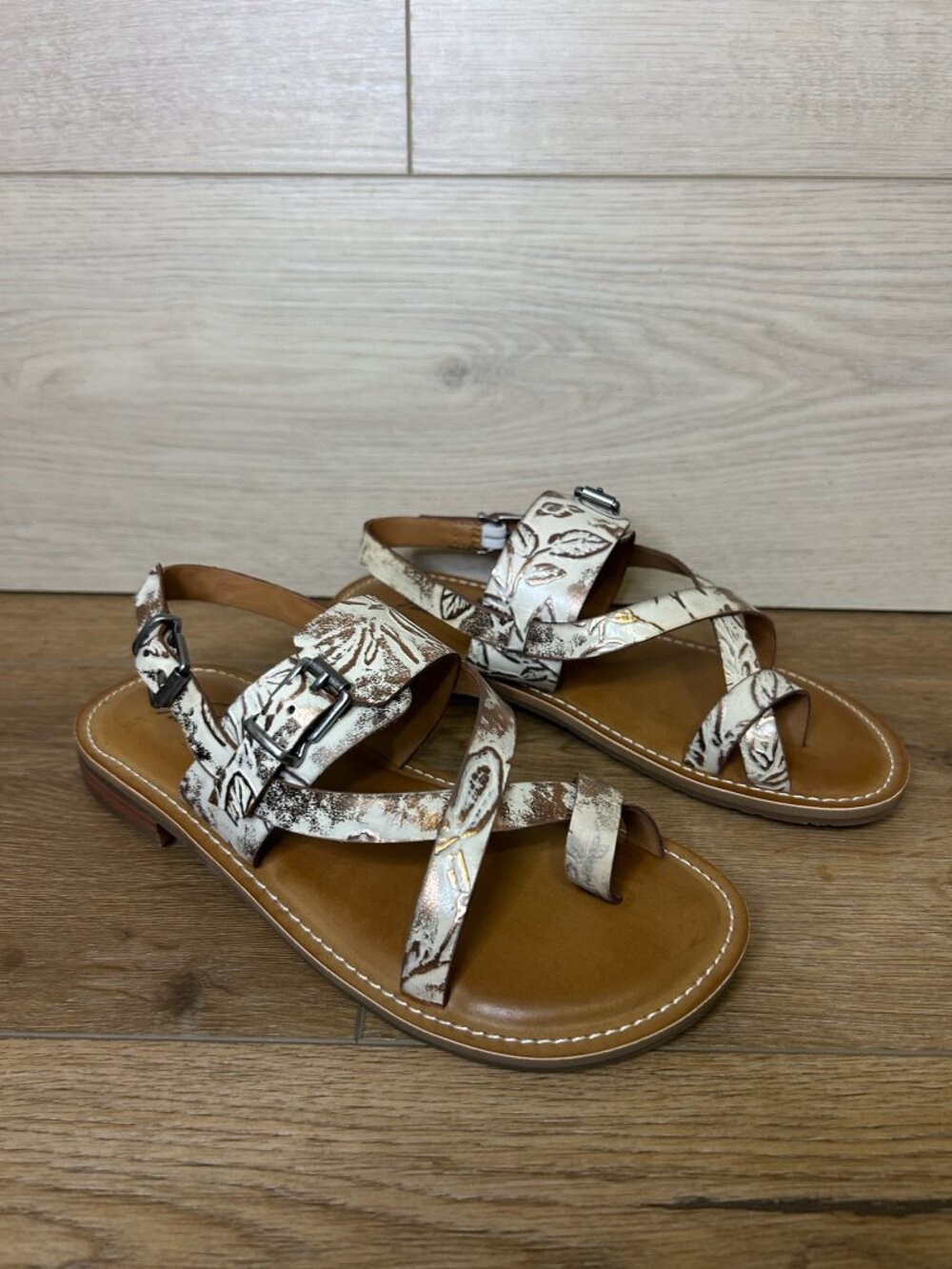 Patricia Nash Fidella Natural White Sandals 5.5